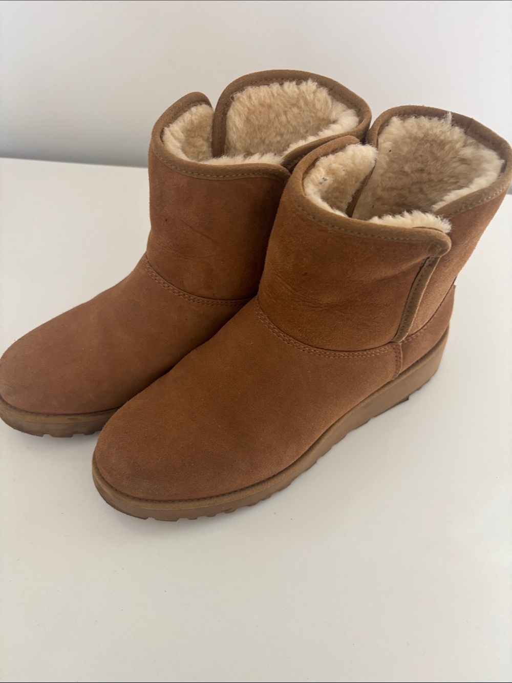 UGG Classic Short Suede Ankle Booties - Chestnut